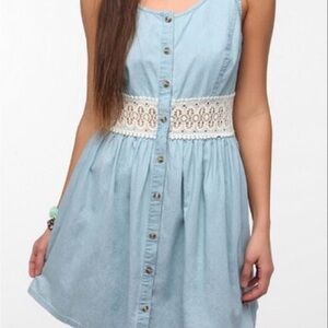 Pins & Needles denim dress with lace
